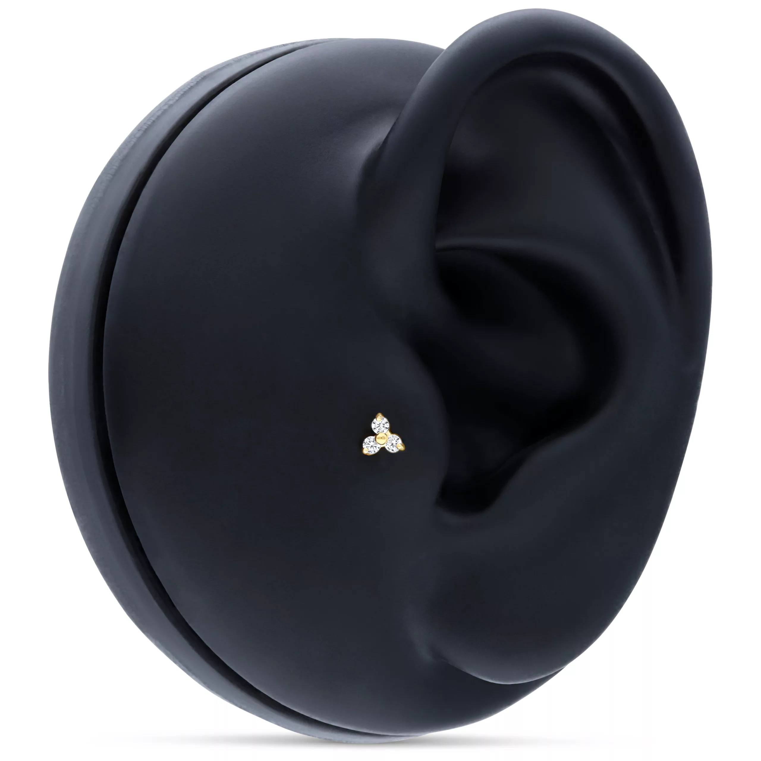 18k Trinity Earbarbell 18k Trinity Earbarbell