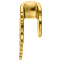 Goldenes Ear Saddle Piercing aus Chirurgenstahl 316L, Größe 8,0 mm auf weißem Hintergrund
