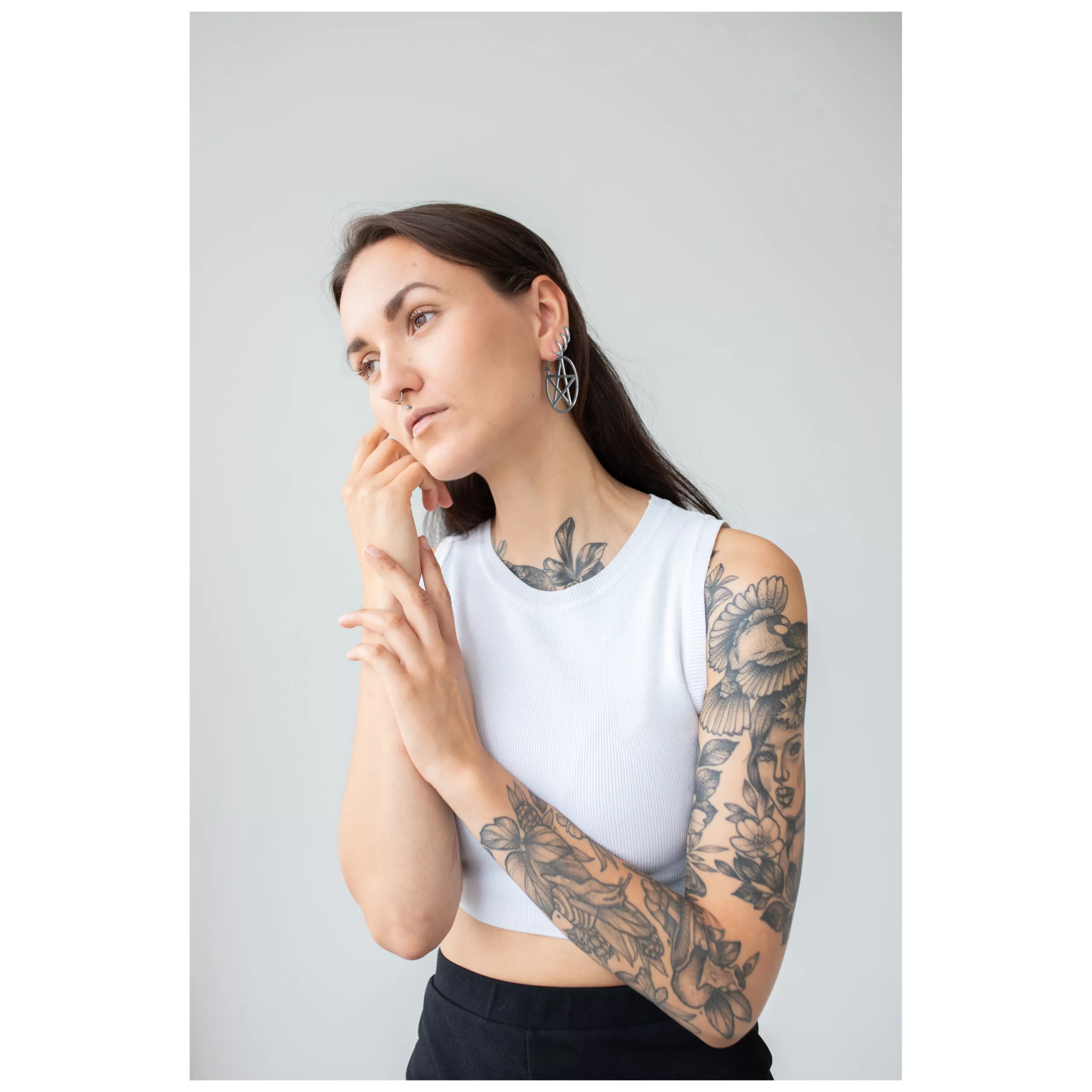 Small Pentagram Hoops Small Pentagram Hoops