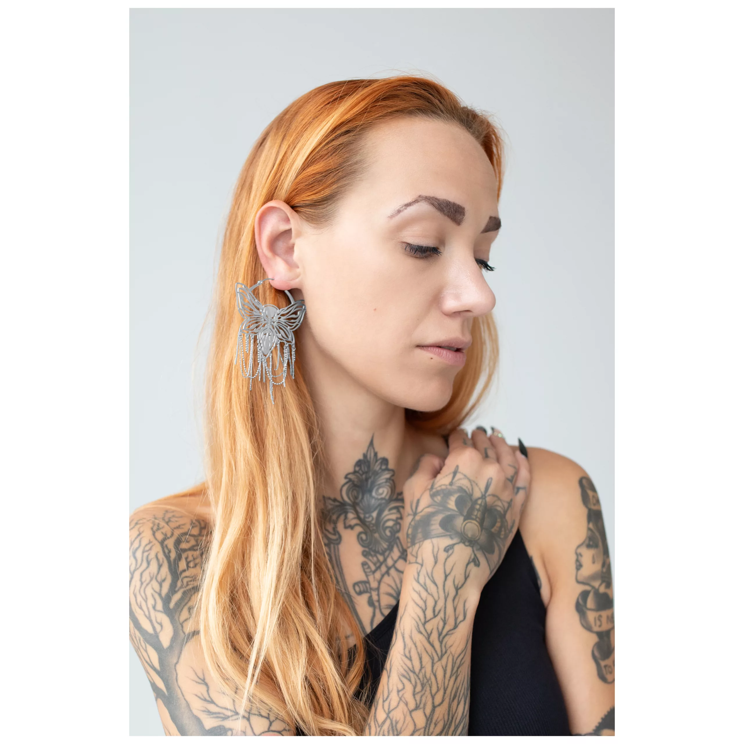 Moth Chain Hoops Moth Chain Hoops