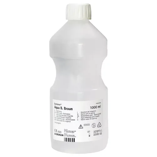 Valkoinen Braun Aqua Huuhdeliuos 1 litran pullo valkoisella taustalla