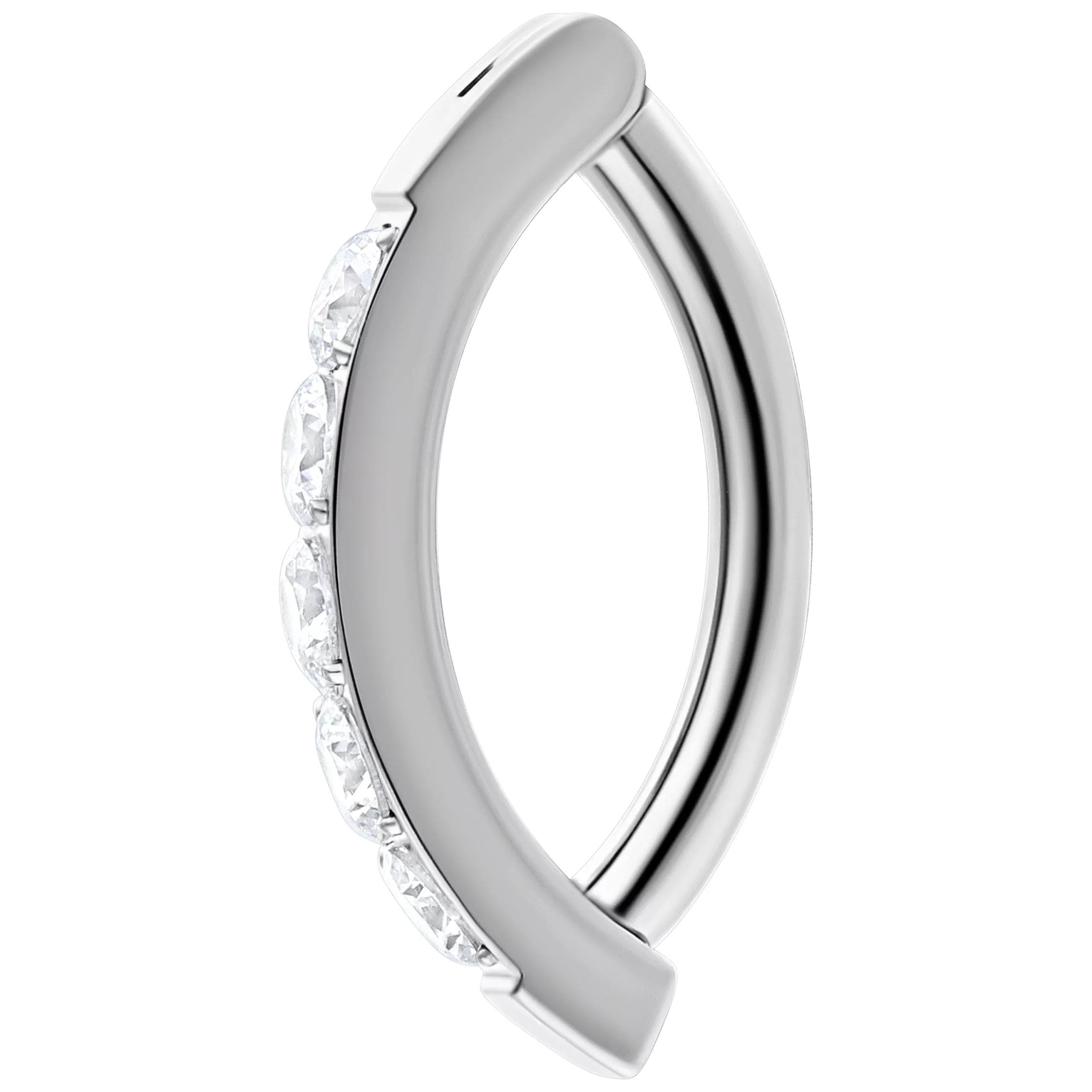 Round Crystal Belly Arch Clicker Round Crystal Belly Arch Clicker