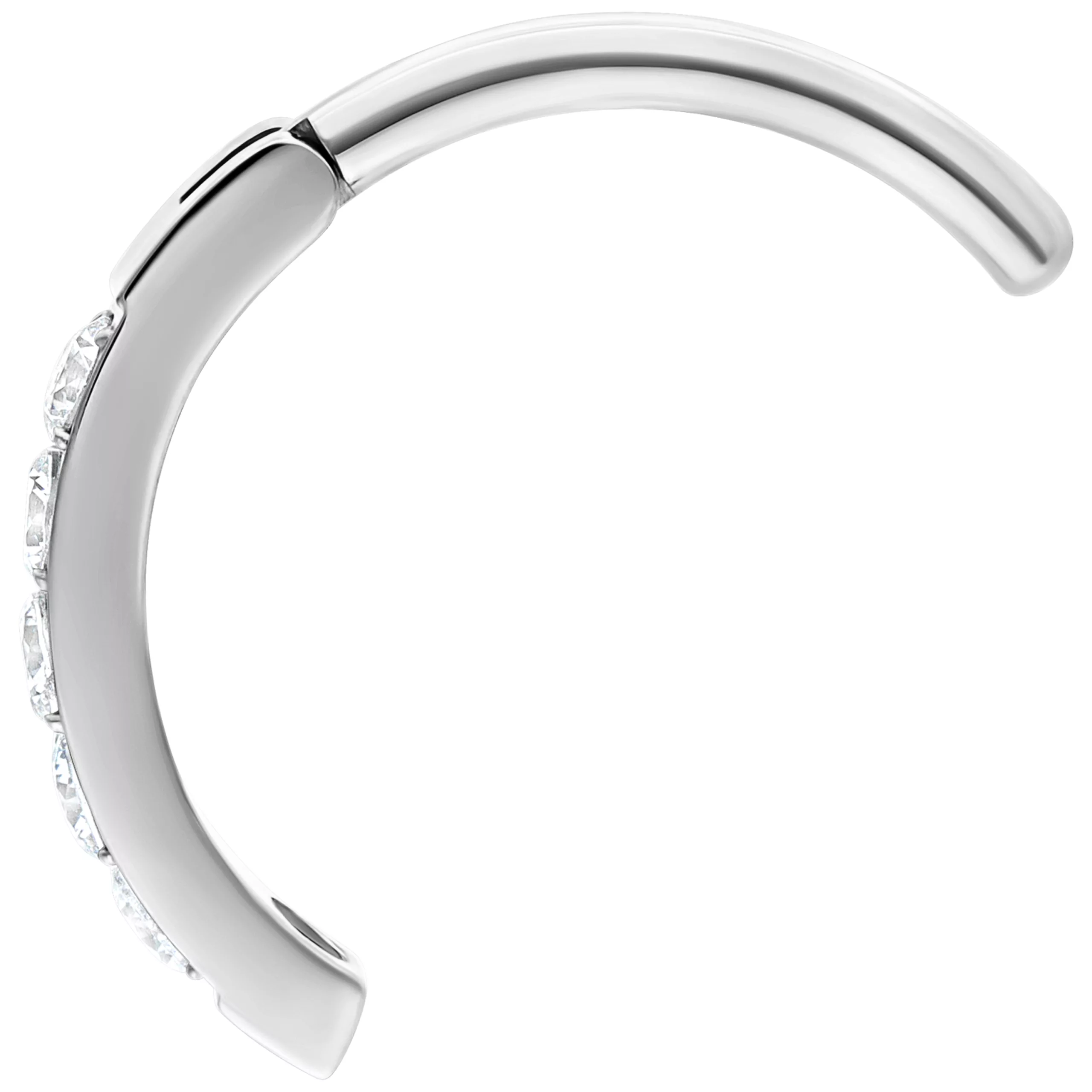 Round Crystal Belly Arch Clicker Round Crystal Belly Arch Clicker