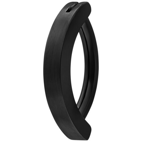 Plain Belly Arch Clicker - saranallinen napakoru - Musta metalli