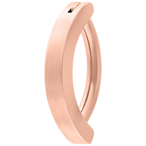 Plain Belly Arch Clicker - saranallinen napakoru - Ruusukultainen metalli