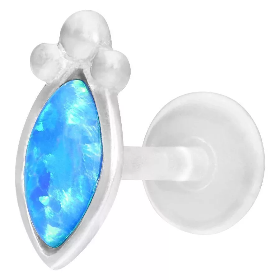 Blue Bindi Opal Push-Fit Labret