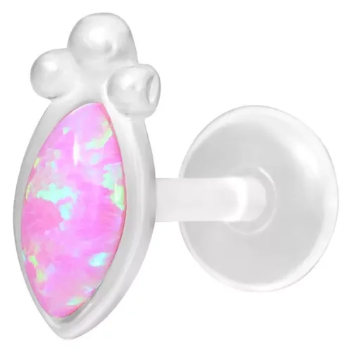 Pink Bindi Opal Push-Fit Labret