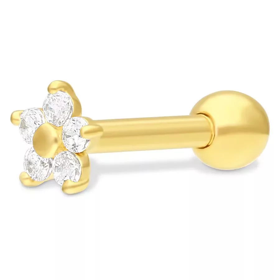 18k Crystal Flower