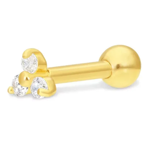 18k Trinity Earbarbell