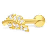 18k Earbarbell Leaf