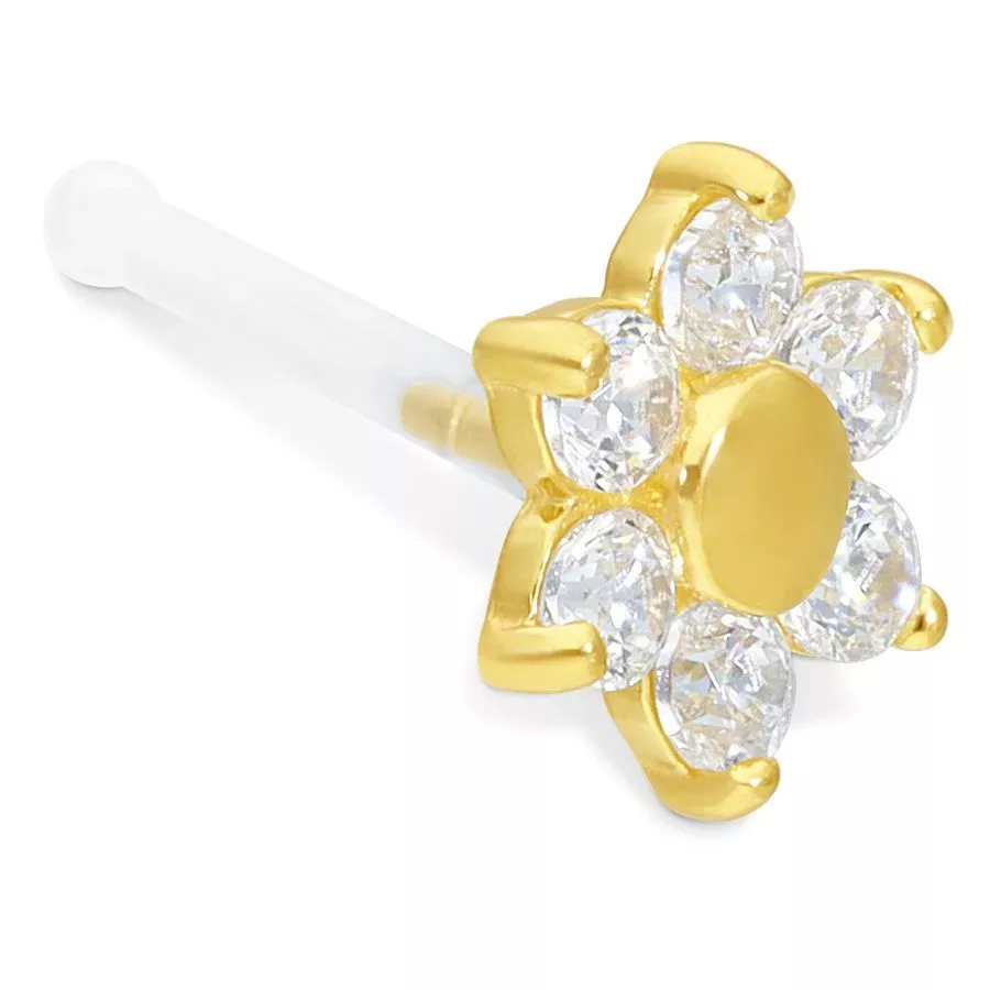 18k Jewelled Flower Nosestud