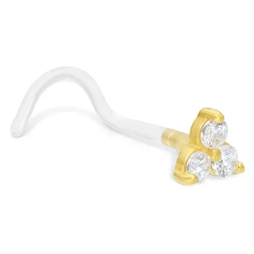 18k Triple Jewelled Nosestud