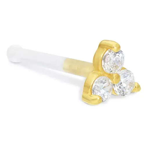 18k Triple Jewelled Nosestud