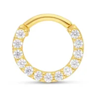 18k Pave Set Septum Ring