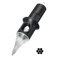 Cheyenne Bug Pin Liner Tatuointineulat 10 kpl Musta Cheyenne Bug Pin Liner -neula läpinäkyvällä kärjellä