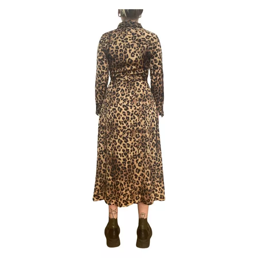 Leoparden Kleid Dunkel