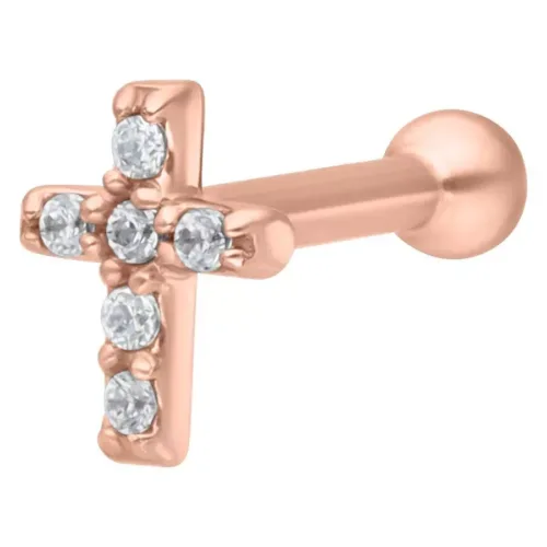 Jewelled Cross Earbarbell