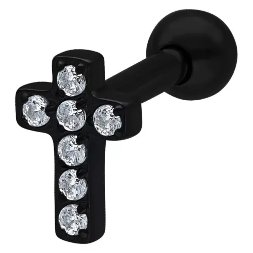 Crystal Cross Earbarbell