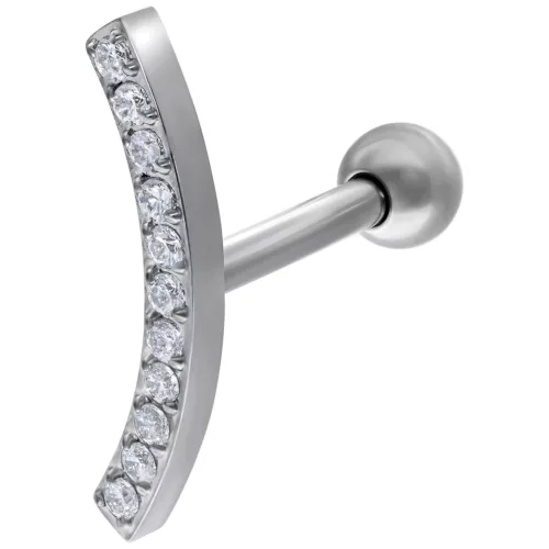 Crystal Bow Earbarbell