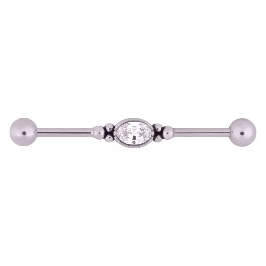 Crystal Mirror Industrial Barbell