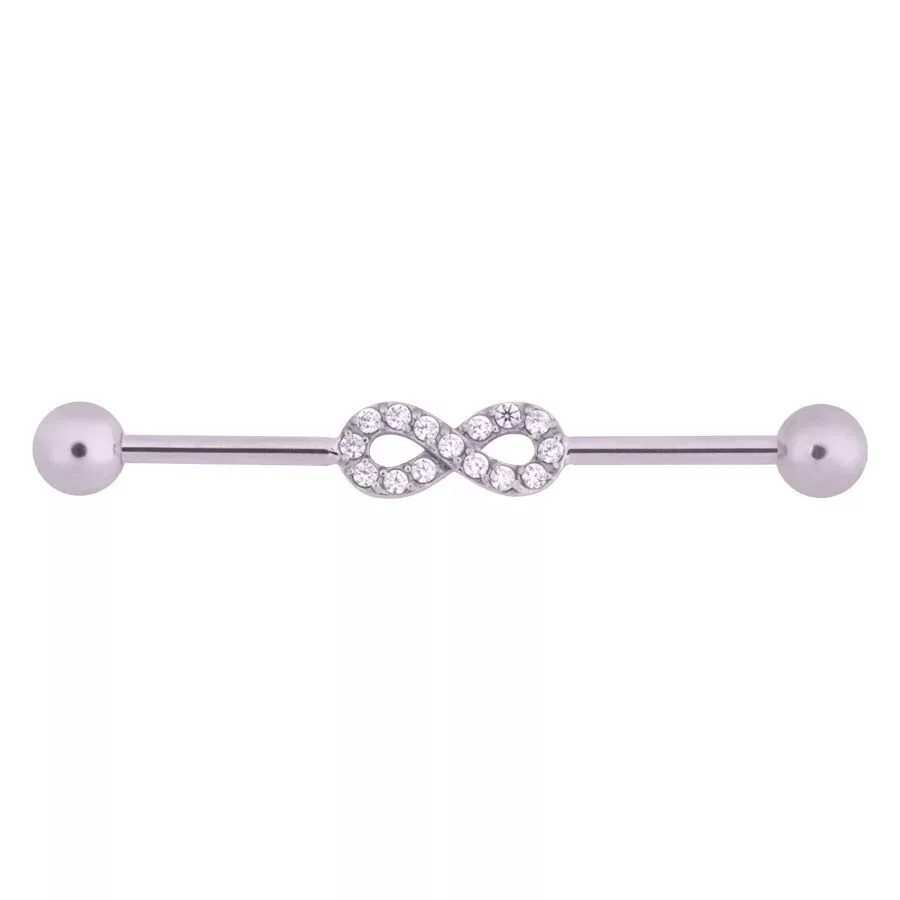 Crystal Infinity Industrial Barbell