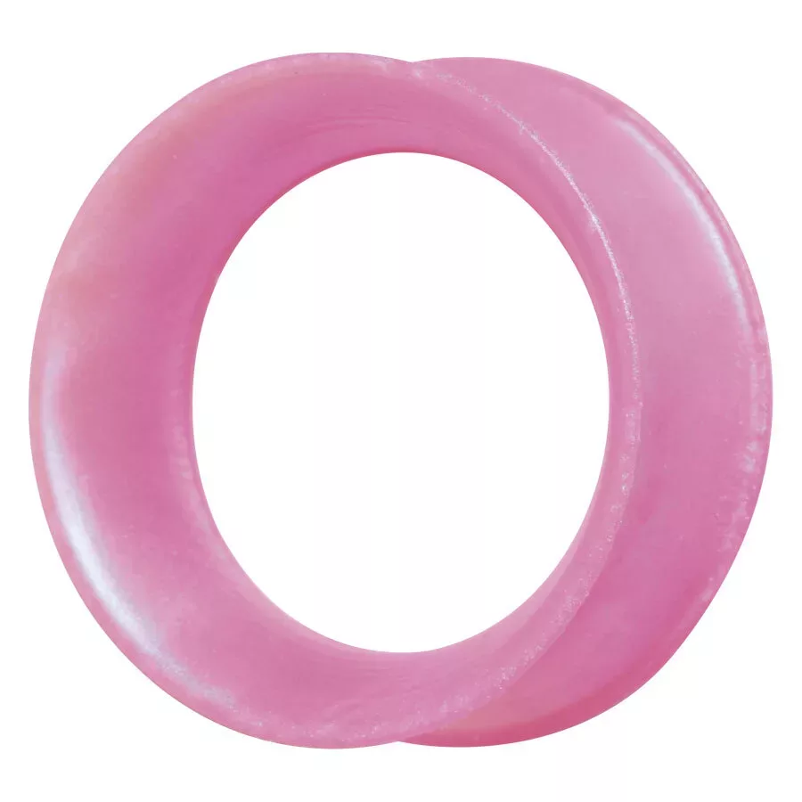 Kaos Softwear Pearl Skin Tunnel Pink 6,0mm Rosa Silikon-Tunnel von Kaos Softwear in 6,0mm Größe auf weißem Hintergrund