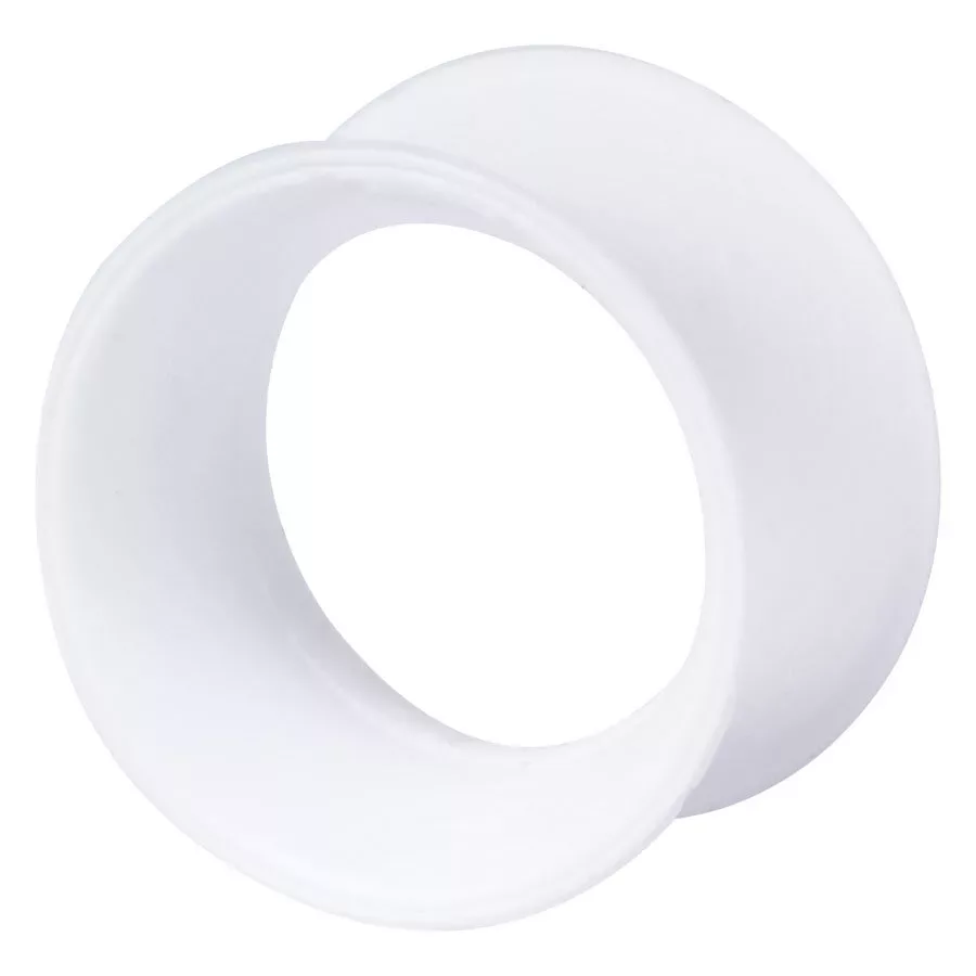 Kaos Softwear Skin Tunnel 5,0 mm Weiß Weißer Kaos Softwear Skin Tunnel aus Silikon, 5,0 mm Größe, auf weißem Hintergrund