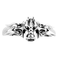 Armband mit Tribal-Drachenmotiv, Silber, Chirurgenstahl, auf weißem Hintergrund