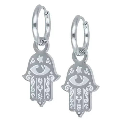 Little Hamsa Hand Hoops