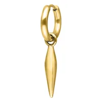 Kultaiset korvakorut sileällä pinnalla valkoisella taustalla