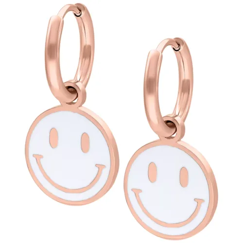 Little White Smiley Hoops