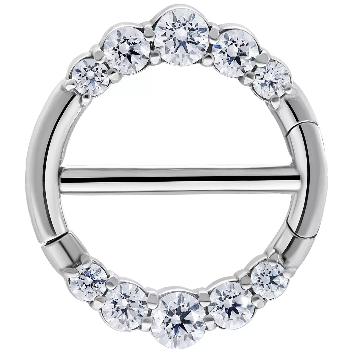 Double Crystal Hinged Nipple Clicker Double Crystal Hinged Nipple Clicker