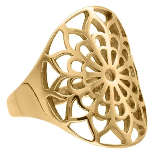 Gold Boho Flower Ring