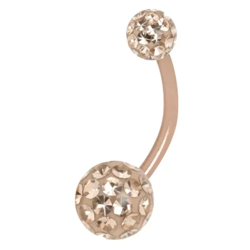 Sealed Multi Jewelled Bananabell aprikoosissa, 8,0 mm pitkä, valkoisella taustalla