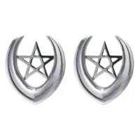 Ear Saddles Silver Pentagram