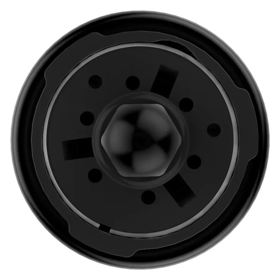 Musta Spektra Hex Drive -moottoripultti ylhäältä Musta Spektra Hex Drive -moottoripultti ylhäältä valkoisella taustalla