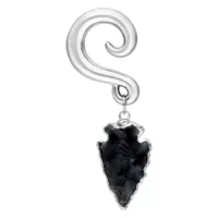 Obsidian Stone Dangle Ear Weights