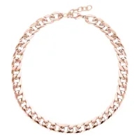 Ruusukultainen Chunky kaulakoru kirurginteräksestä 316L valkoisella taustalla