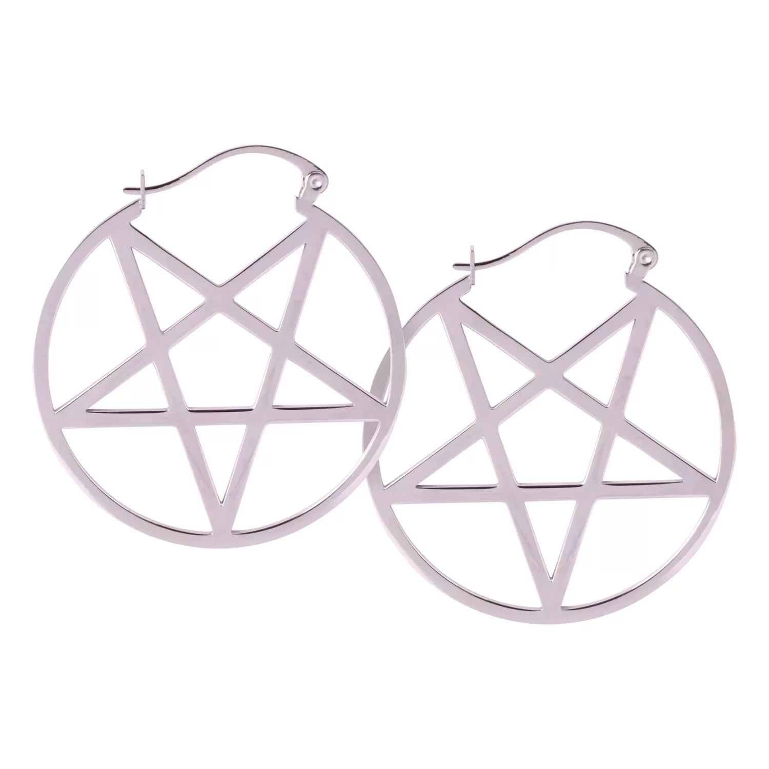 Small Pentagram Hoops Small Pentagram Hoops