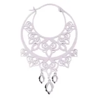 Barock Chandelier Hoops in Silber