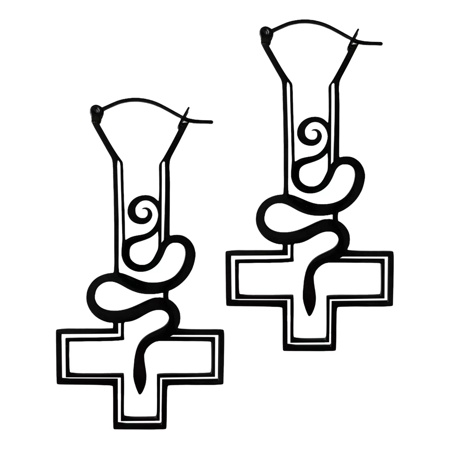 Cross Snake Sinner Hoops Cross Snake Sinner Hoops