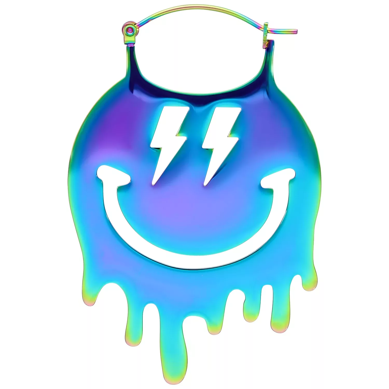 Anodized Smiley Big Hoops Pairs Anodized Smiley Big Hoops Pairs