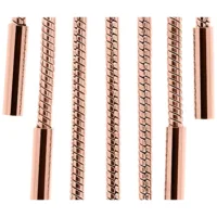 Ruusukultaiset Snakechain Hoops korvakorut valkoisella taustalla