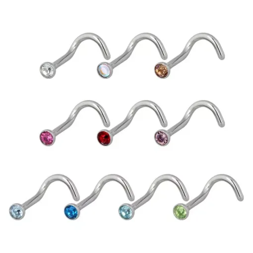 Cone Shape Jewelled Nosestud