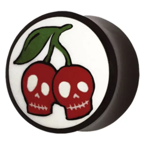 Buffalo Horn Cherry Skulls Plug