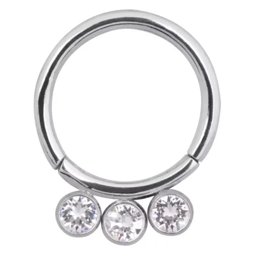 Steel Basicline® Jewelled Scharnier Segmentring