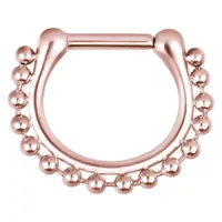 Steel Roseline - Hinged Septum Shiny Chain