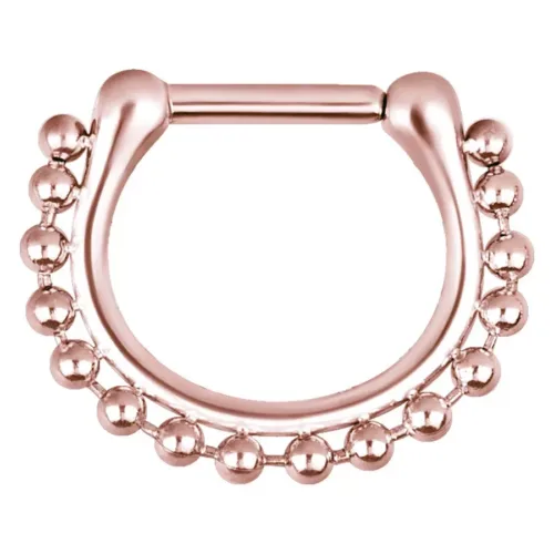 Steel Roseline - Hinged Septum Shiny Chain