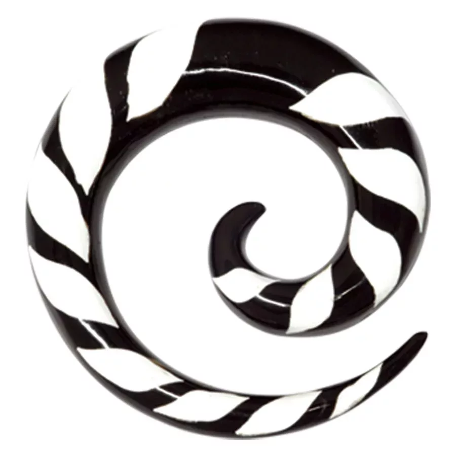 Buffalo Horn White Zebra Sprial
