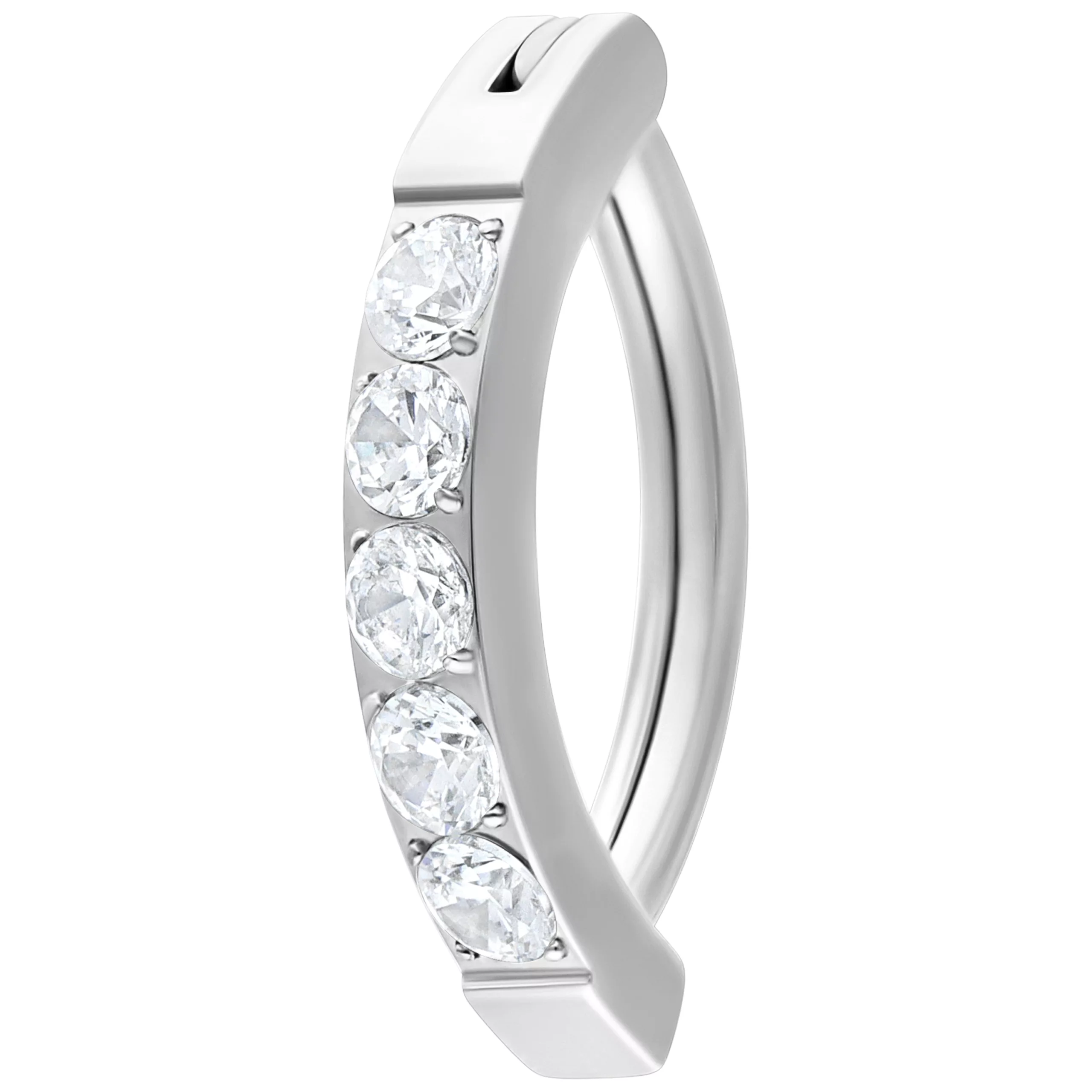 Round Crystal Belly Arch Clicker Round Crystal Belly Arch Clicker